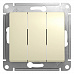 Выключатель 3 кл с/п Крем Glossa GSL000231 (20/160)