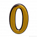 Цифра дверная АЛЛЮР пластик "0" золото