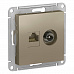 Розетка TV+RJ45 с/п Шампань AtlasDesign ATN000589 (5/20)