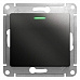Выключатель 1 кл с/п с подсв Антрацит Glossa GSL000713 (20/160)