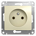 Розетка 1гн с/п б/з Крем Glossa GSL000241(20/160)