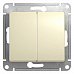 Выключатель 2 кл с/п Крем Glossa GSL000251 (20/160)