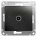 Розетка TV с/п Антрацит Glossa GSL000792 проход (10/160)