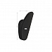 Крючок одинарный лодочка, цвет ГРАФИТ GFmark 79115-GR