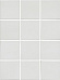 Керамический гранит 9,8*9,8 АГУСТА белый матовый 30*40 из 12 частей 1332 (0,12 кв.м.)