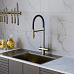 Смеситель для мойки с фильтром DQ Kitchen DA1462507Gold, матовое золото