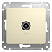 Розетка TV с/п Крем Glossa GSL000293 проход (10/160)