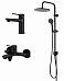Душевая система ESKO со смесителем, арт.ST1550 Black+ DI 26 + DI 54
