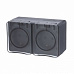 Розетка 2гн о/п с/з со шт. АНТРАЦИТ AtlasDesign PROFI IP54 16А 250B (6/48) ATN544026