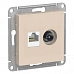 Розетка TV+RJ45 с/п Бежевый AtlasDesign ATN000289 (10/60)