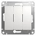 Выключатель 3 кл с/п Белый Glossa GSL000131 (20/160)